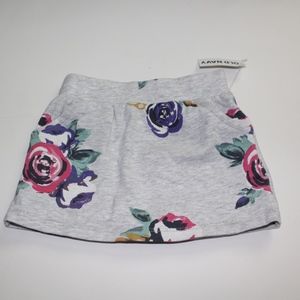 Old Navy grey floral skirt